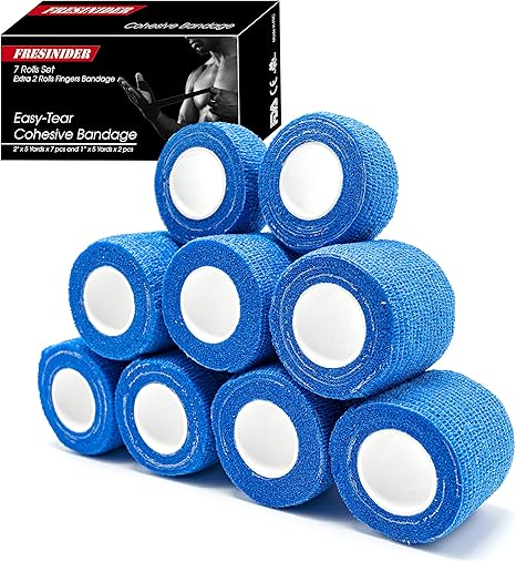 Fresinider Blue 9Rolls Bandage For Sports Injury & Pet
