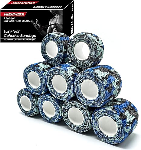 Fresinider Sea Camo 9Rolls Bandage For Sports Injury & Pet