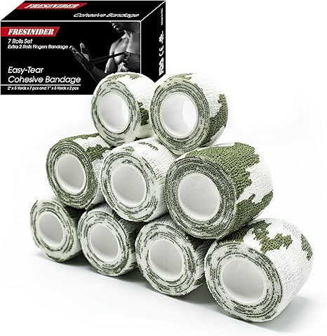 Fresinider Snow Camo 9Rolls Bandage For Sports Injury & Pet