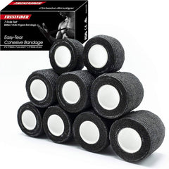 Fresinider Black 9Rolls Bandage For Sports Injury & Pet