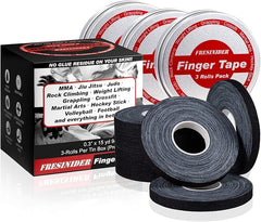 FRESINIDER black finger tape 9 rolls pack with 3 portable canisters for sports finger support