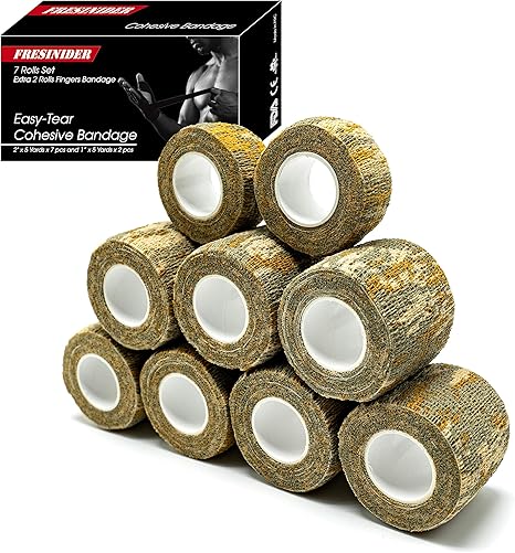 Fresinider Digital Desert Camo 9Rolls Bandage For Sports Injury & Pet