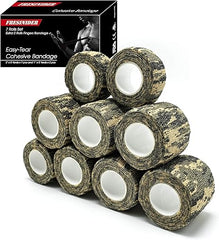 Fresinider Digital Woodland Camo 9Rolls Bandage For Sports Injury & Pet