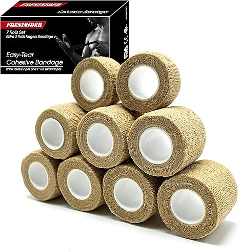 Fresinider Khaki 9Rolls Bandage For Sports Injury & Pet