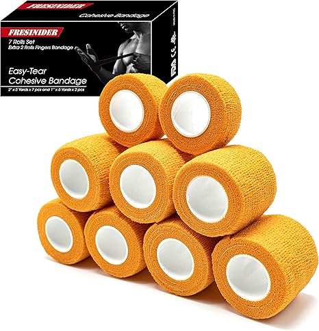 Fresinider Orange 9Rolls Bandage For Sports Injury & Pet
