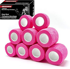 Fresinider Pink 9Rolls Bandage For Sports Injury & Pet