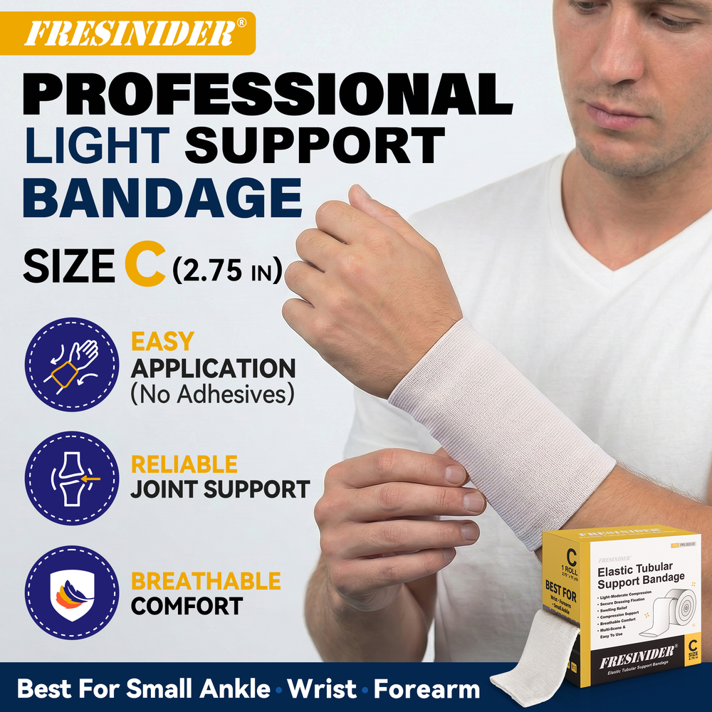FRESINIDER professional light support bandage size C for small ankle, wrist, and forearm