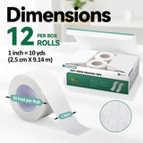 FRESINIDER soft paper surgical tape 12 rolls 1 inch by 10 yards per box