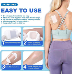 FRESINIDER transparent film dressing easy to use application steps for wound coverage