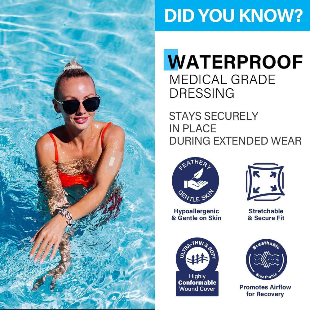 FRESINIDER waterproof transparent film dressing with breathable stretchable secure fit