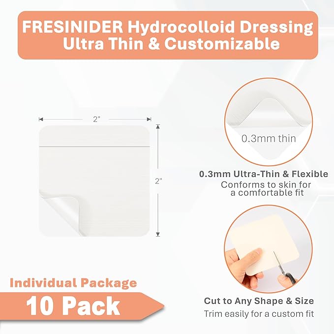 customizable hydrocolloid dressing 2x2 inch