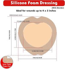 ldeal For Wounds Up To 4 x 5 Inches Silicone Foam Dressing