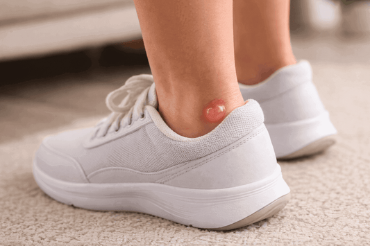Heel blister from new sneakers