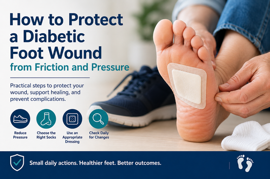 How to protect a diabetic foot wound from friction and pressure