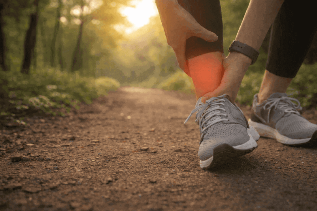 Recovery for a sprained ankle after a running injury