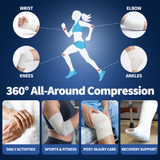 Elastic tubular support bandage with 360 all-around compression for wrist, elbow, knee, and ankle support