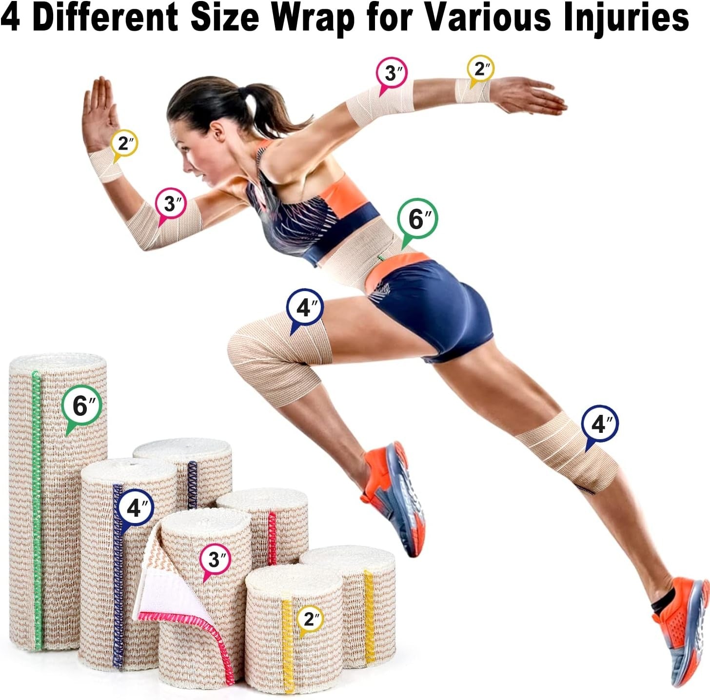 4 Different Size Wrap For Various Injuries