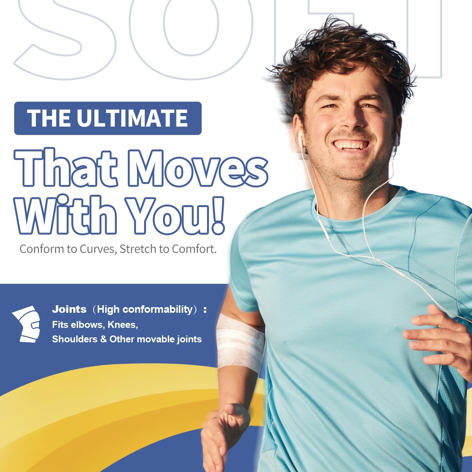 Flexible dressing retention tape