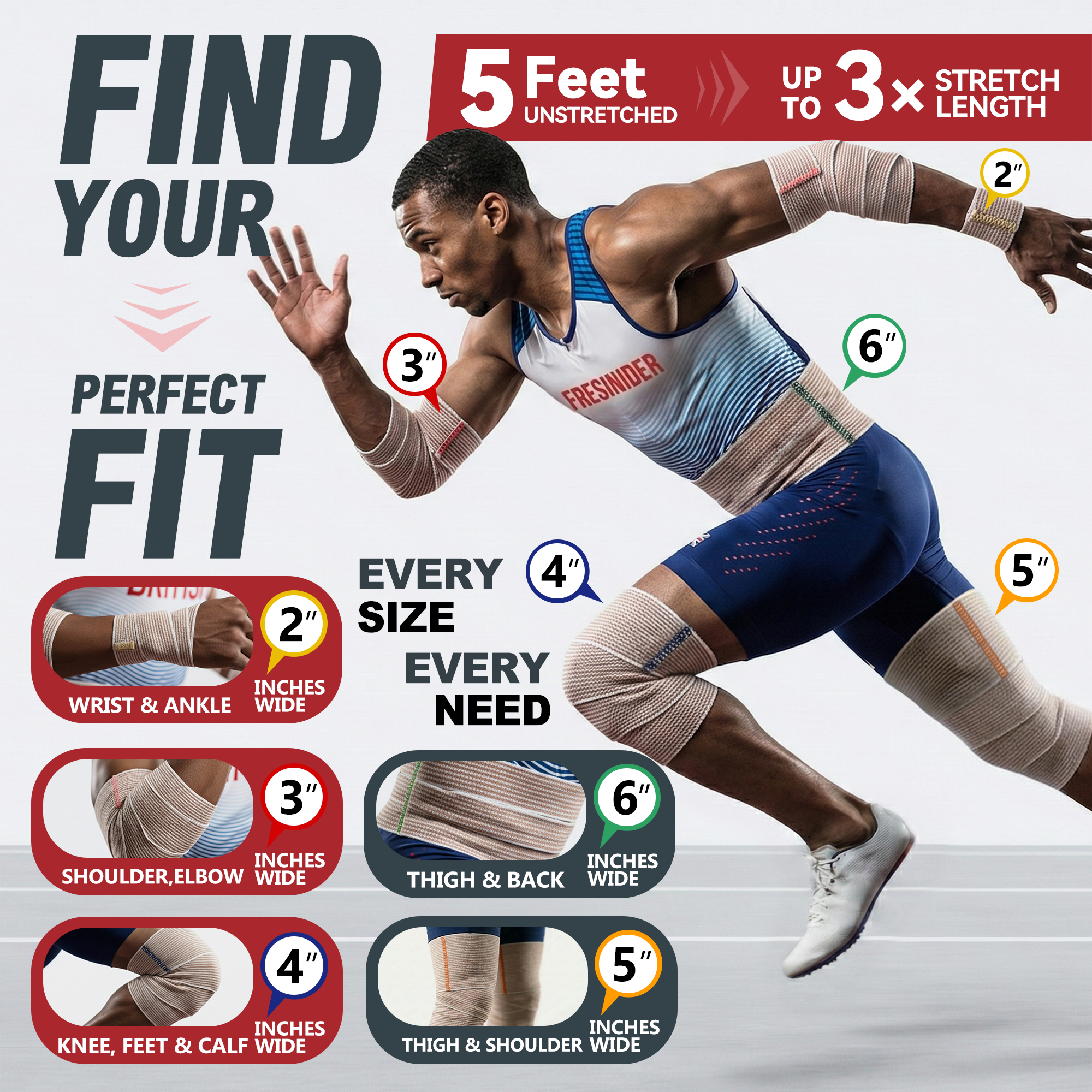 elastic bandage size guide