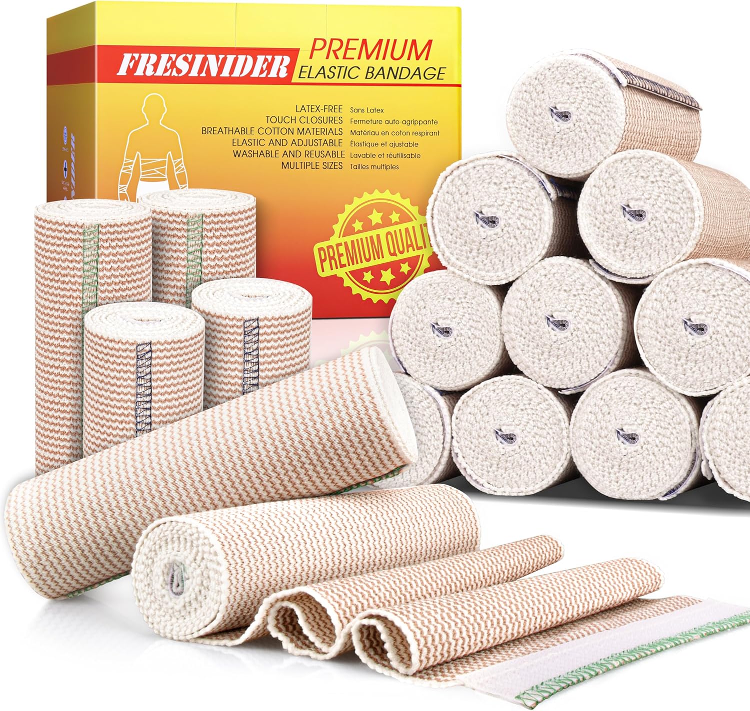 FRESINIDER Elastic Bandage with Velcro