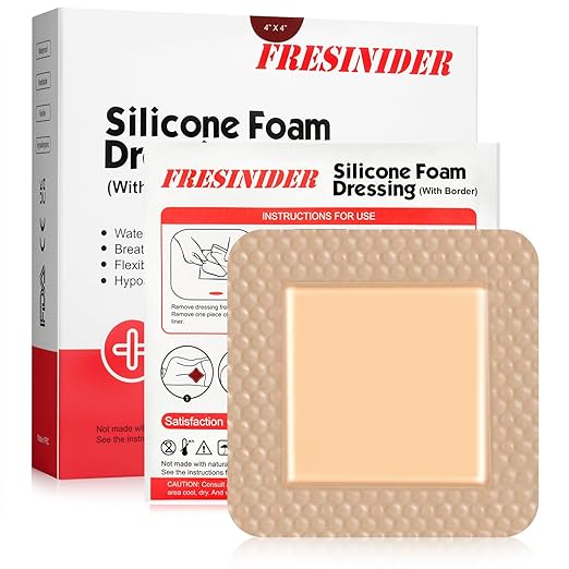 Fresinider 4*4 Silicone Foam Pad Waterproof Dressing