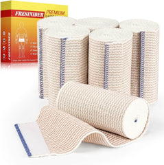Fresinider 4"*6pack Blue Premium Elastic Bandage Wrap