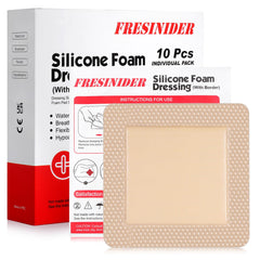 Fresinider 5*5 Silicone Foam Pad Waterproof Dressing