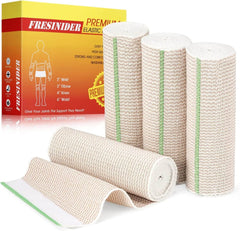 Fresinider 6"*4pack Green Premium Elastic Bandage Wrap