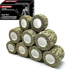 Fresinider Woodland Multicam Camo 9Rolls Bandage For Sports Injury & Pet