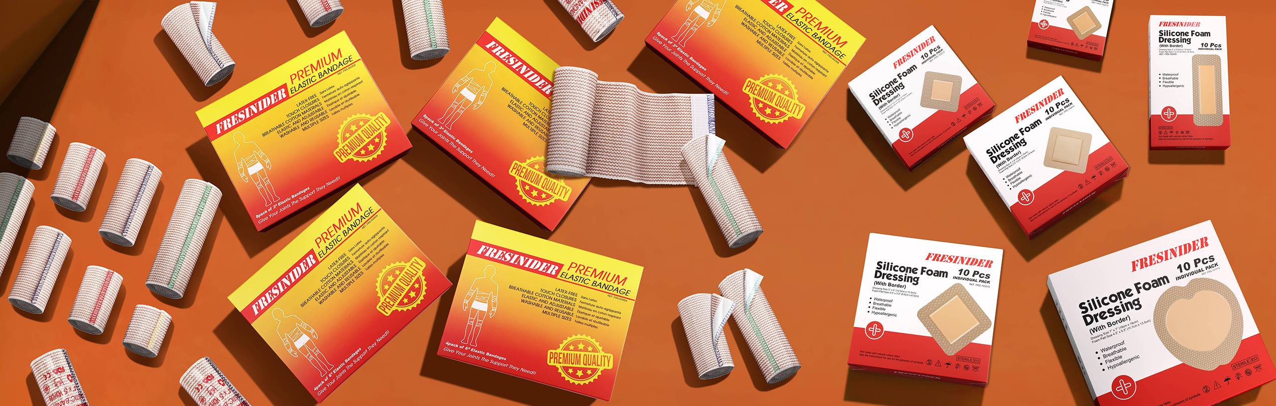 FRESINIDER bandages and silicone foam dressings