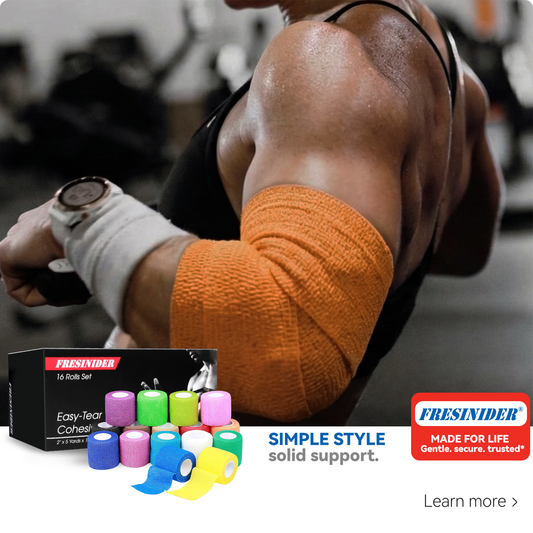 FRESINIDER cohesive bandage wrap for gym elbow support and secure sports protection