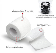 FRESINIDER cohesive bandage wrap with waterproof breathable and individually packaged rolls