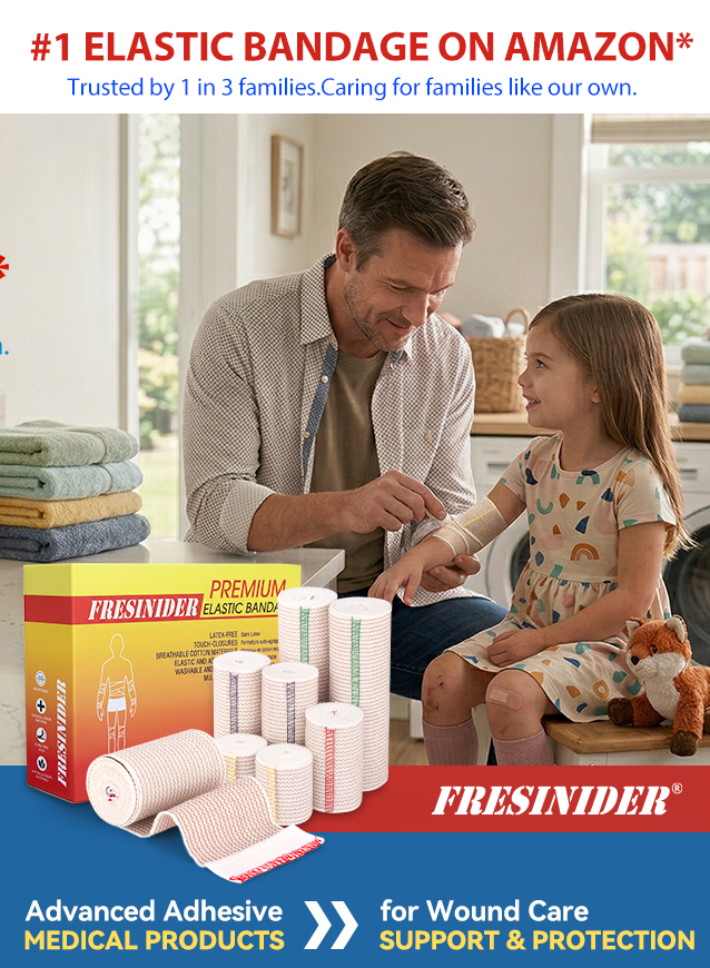 FRESINIDER elastic bandage for family care, wound support, and daily protection
