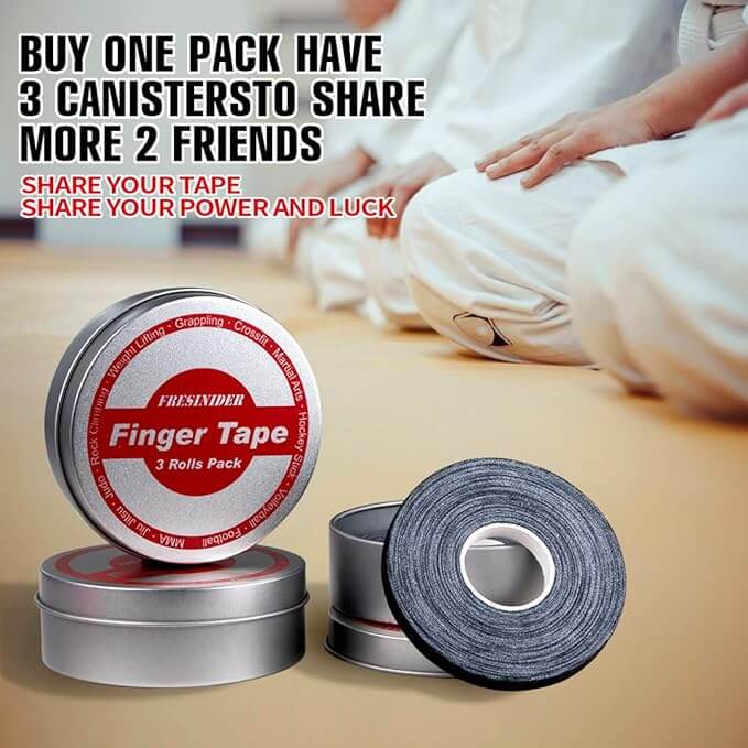 FRESINIDER finger tape 3 canisters pack with 3 rolls per canister for sports and grappling