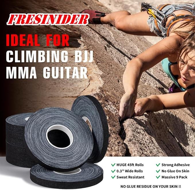 FRESINIDER finger tape for climbing BJJ MMA guitar and sports finger support