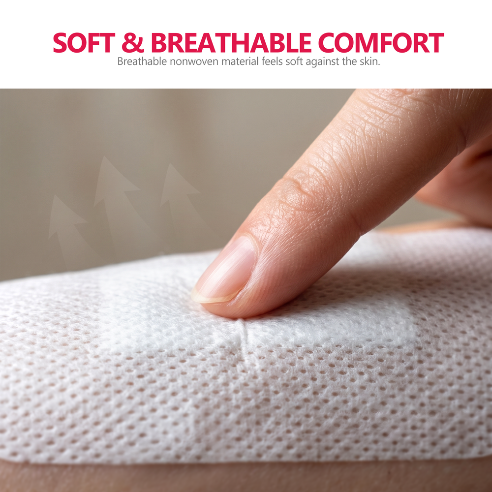 Close-up of the soft breathable nonwoven material on a FRESINIDER island dressing