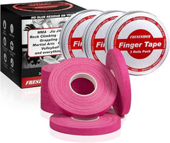 FRESINIDER pink finger tape 9 rolls pack with 3 portable canisters for sports finger support