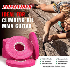 FRESINIDER pink finger tape for climbing BJJ MMA guitar and sports finger support
