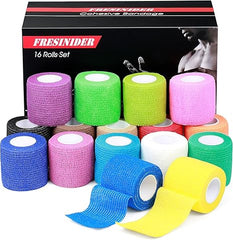 Fresinider rainbow 16Rolls Bandage For Sports Injury & Pet