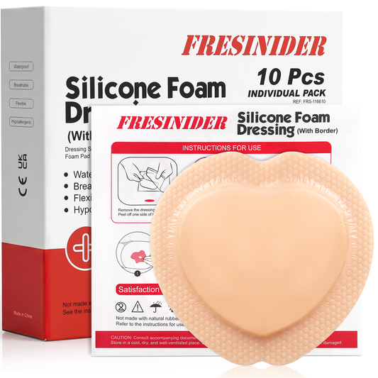 FRESINIDER sacral silicone foam dressing 6x6 10 pack