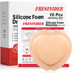 FRESINIDER sacral silicone foam dressing 6x6 10 pack