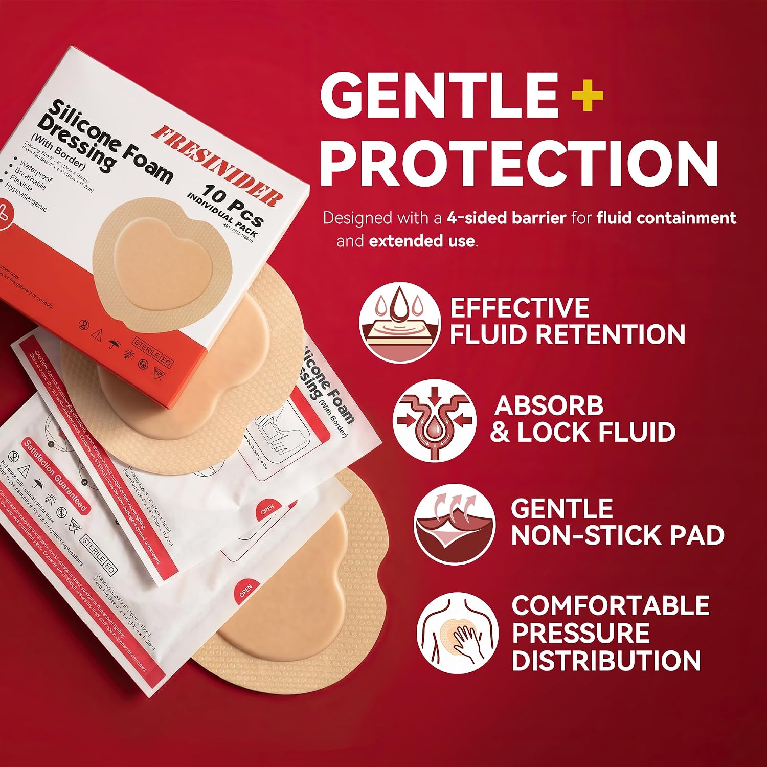 FRESINIDER silicone foam dressing benefits