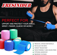 FRESINIDER self adhesive bandage wrap for wrist finger elbow and ankle support