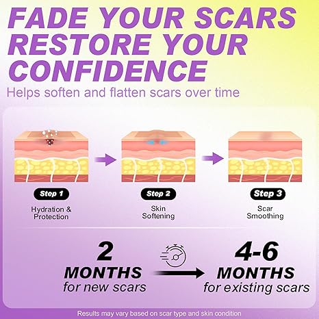 FRESINIDER silicone scar roll sheet helps soften and flatten scars over time