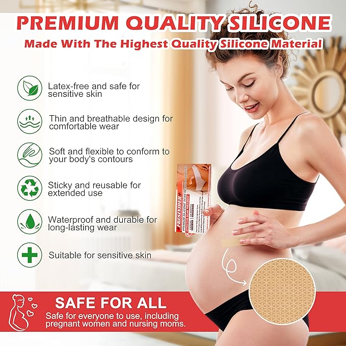 FRESINIDER silicone scar roll sheet for sensitive skin and pregnancy scar care