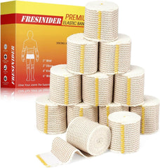 Yellow 2"*12 Pack Premium Elastic Bandage Wrap