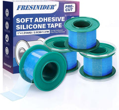 FRESINIDER soft adhesive silicone medical tape 1 inch by 1.5 yard in blue