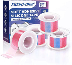 FRESINIDER soft adhesive silicone medical tape 1 inch by 1.5 yard in pink