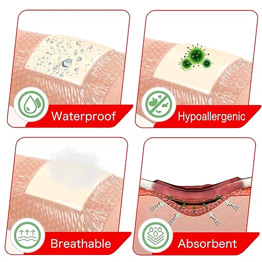 Non Stick Silicone Foam Wound DressingcWith Waterproof Protection