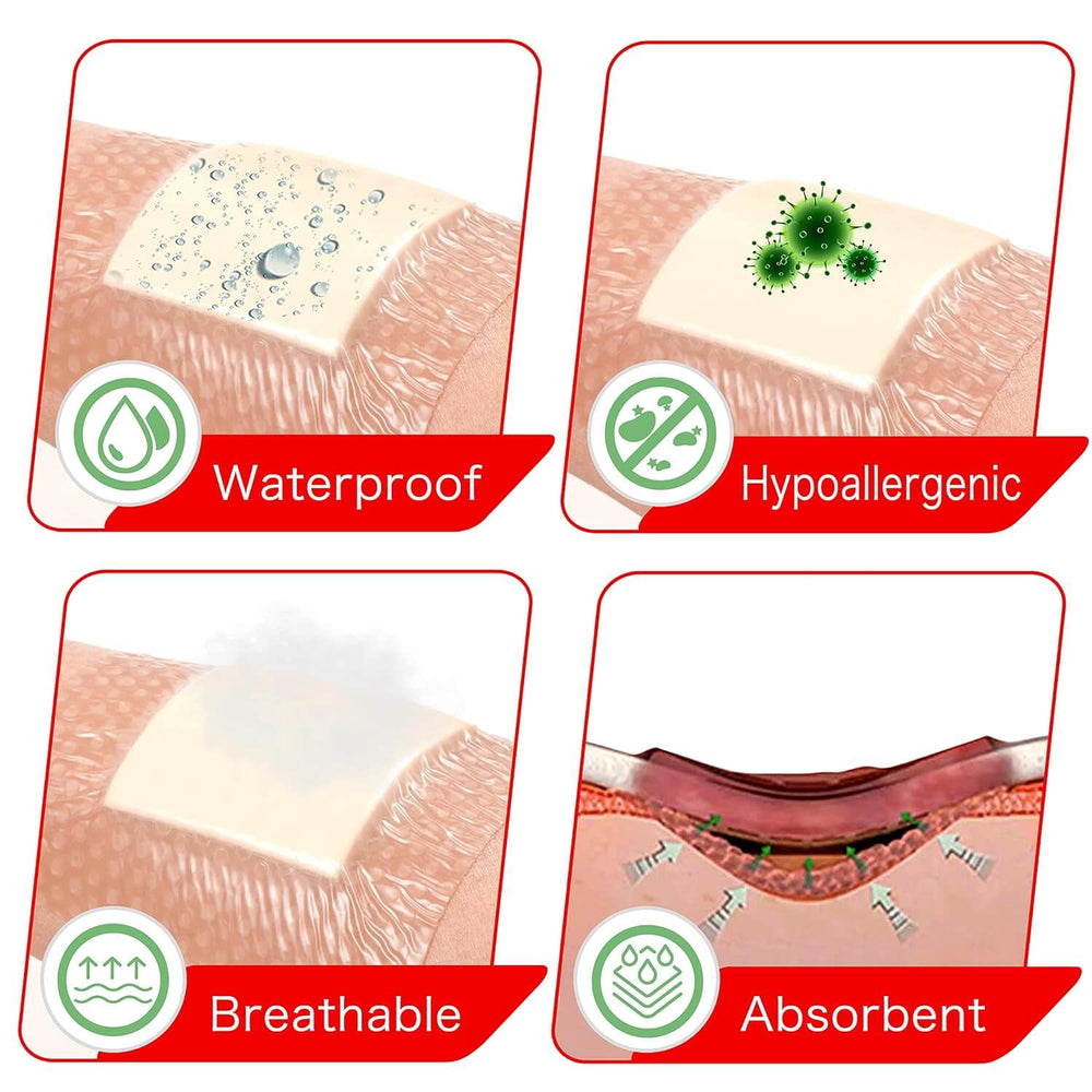 Non Stick Silicone Foam Wound Dressing With Waterproof Protection